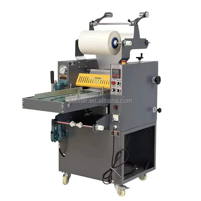 BFT-390C 350mm Hydraulic Thermal Laminator, Auto Feed/Collection Double Side Roll Laminating Machine With Anti-Curl