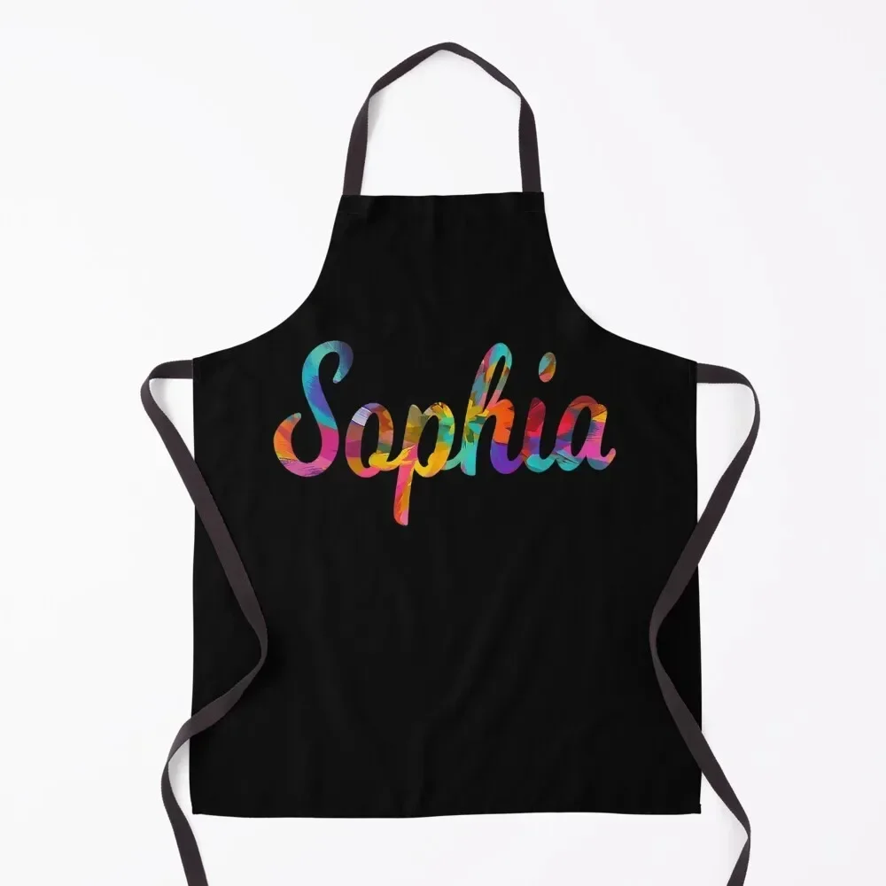 

Sophia abstract painting girl's name Apron Woman Kitchen kitchen woman Apron