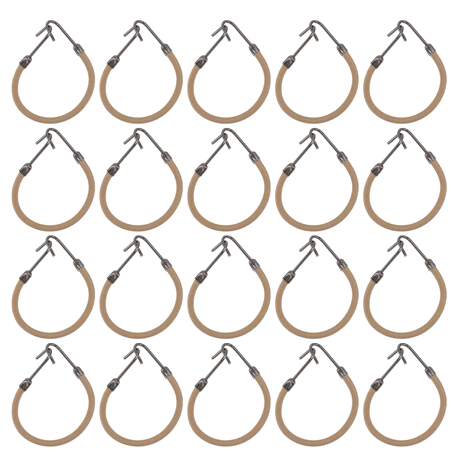 

20pcs Ponytail Hooks For Bungee Bands Half Knots Braids No Pull Hold All Day Fine Thick Hair Ponytail Holder Hooks