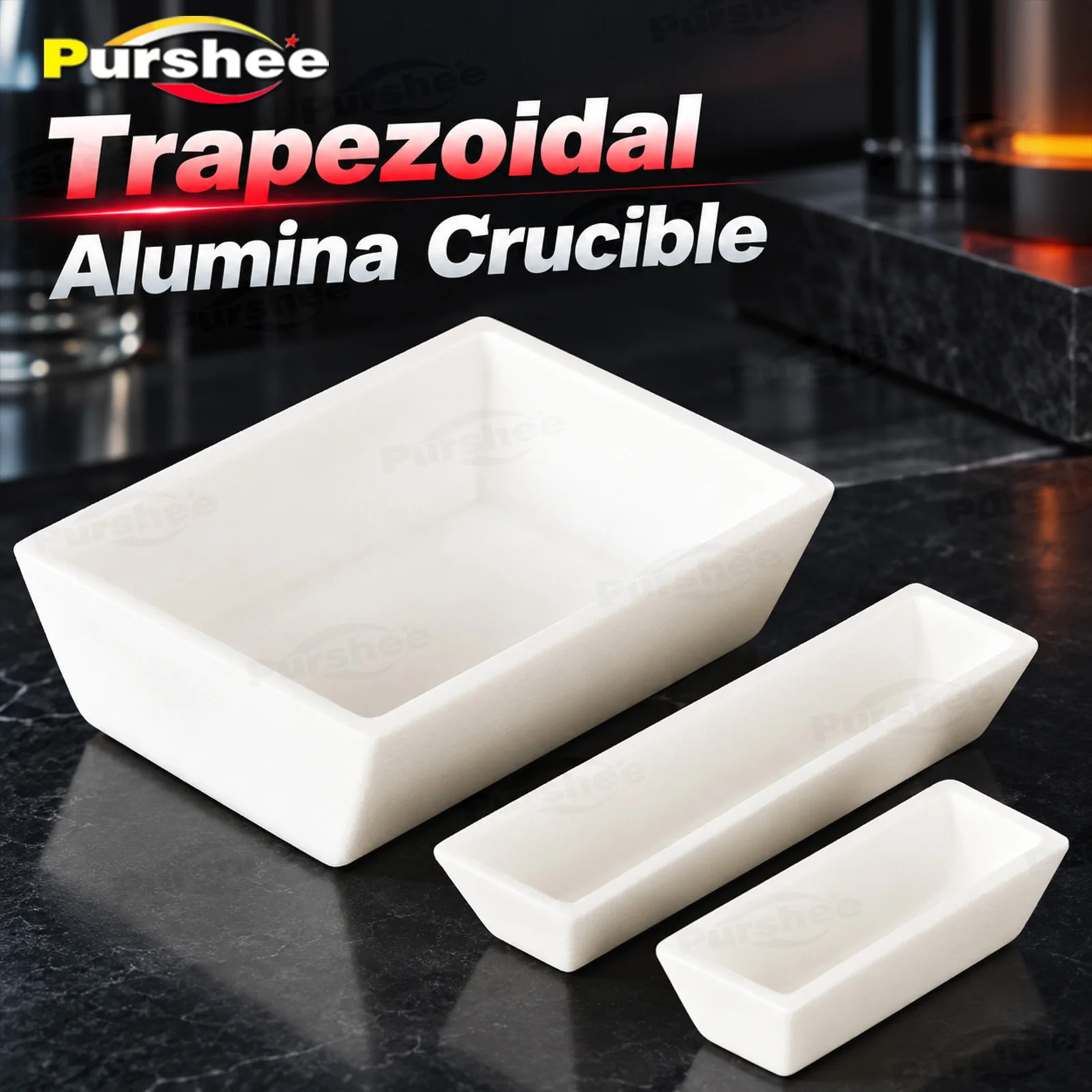 Trapezoidal Alumina Corundum Crucible Ceramic Boat High Temp Resistant For Lab Research Muffle Furnace Sintering Experiment