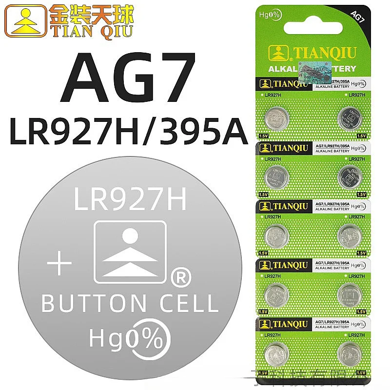 

AG7 battery SR927SW 395 Button Cell Battery LR927 LR57 SR927W 399 395A Alkaline Batteries for Watches Toys Remote Control Led