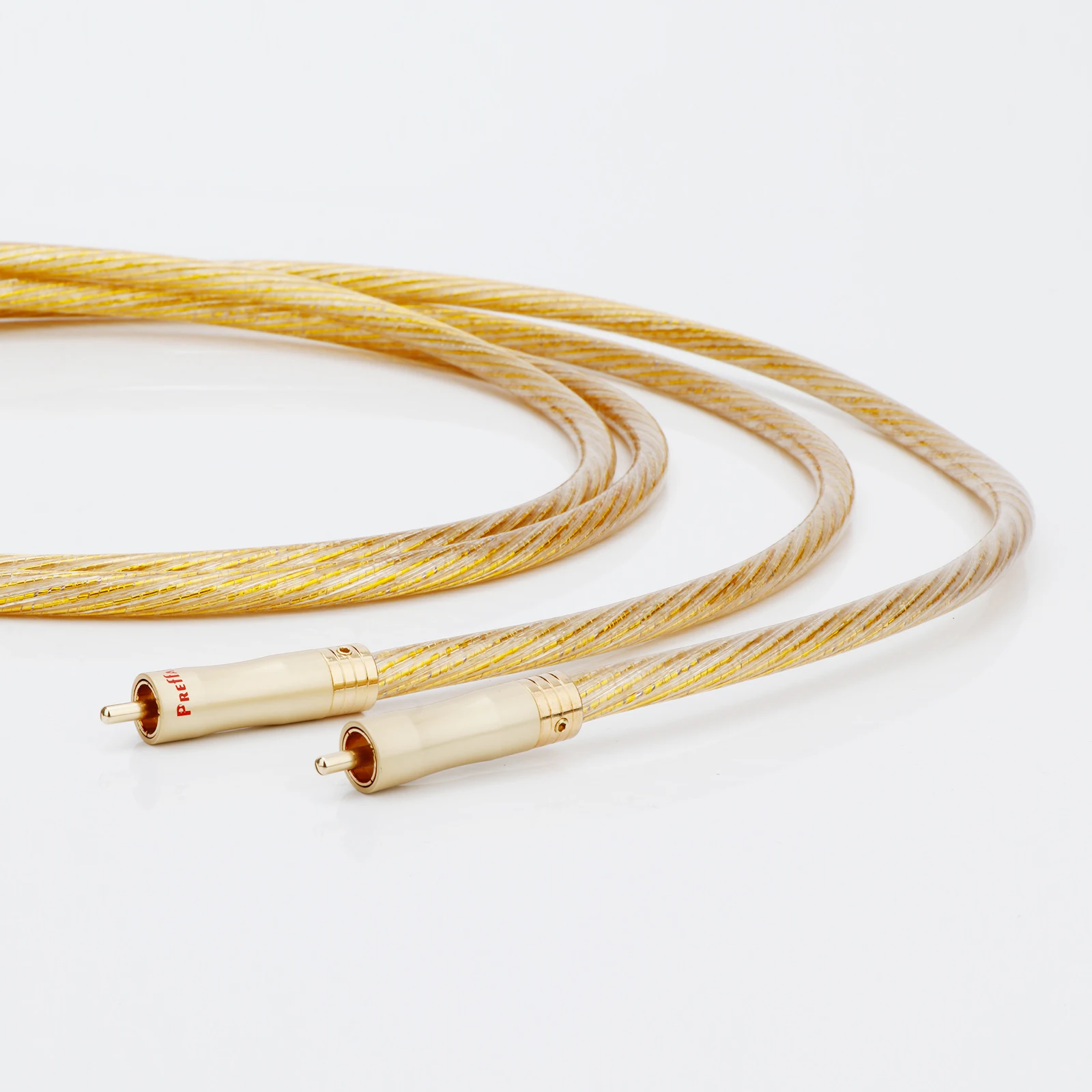 Par 8N OCC Cable de señal plateado Cable de audio RCA dorado Cable de audio 2RCA a 2RCA para amplificador DVD