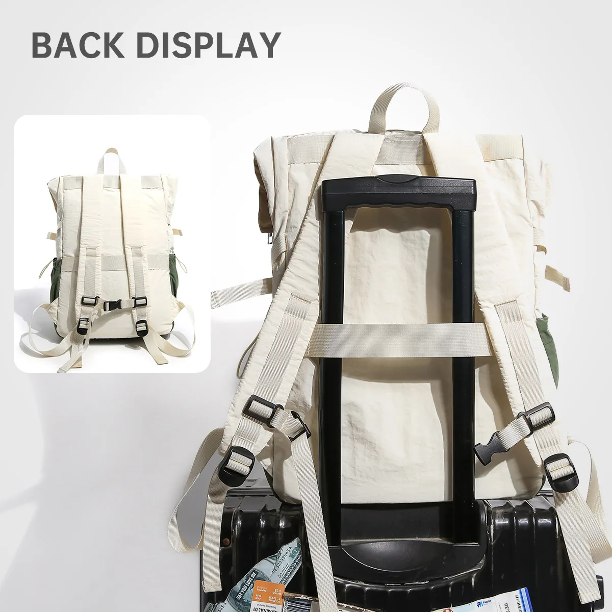 Origami Backpack for Women, Large Capacity Travel Lightweight Backpack, 14inch Computer Bag, 15.6inch School Bag for Male Students