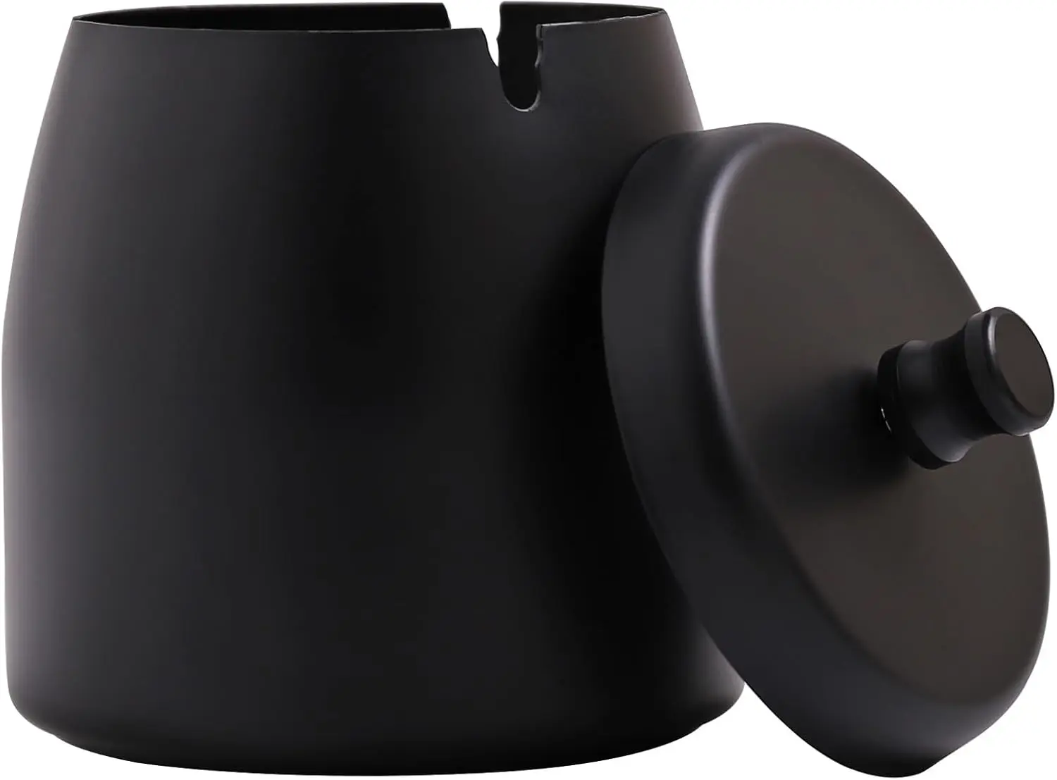 

Stainless Steel Smokeless Odorless Windproof Ashtray with Lid for Home Office Outdoor Use (3.54x3.0x3.38 inches)