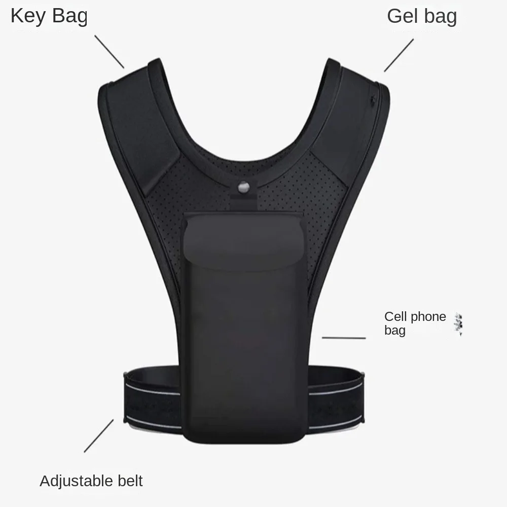 

Marathon Lightweight Running Backpack with Adjustable Strap Breathable Reflective Backpack Universal Phone Holder Bag