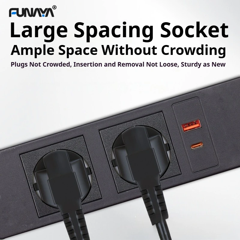 FUNAYA Embedded AU Countertop Socket with USB A C Built-in Desktop Recessed Outlets AUS NZ Hidden Furniture Extension Power Plug