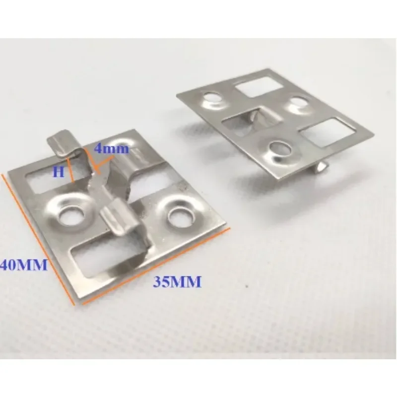 100Pcs Stainless Steel Square Hidden WPC Solid Bamboo Decking Clip Bracket Fastener Outdoor Flooring