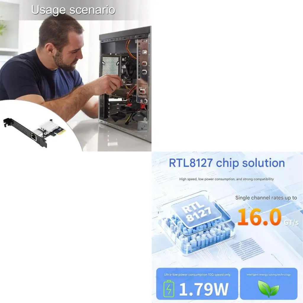10Gbps PCIe4.0 Networking Card With Rj45 Port For Fast Speed Data Transfer And Low Latency Applications