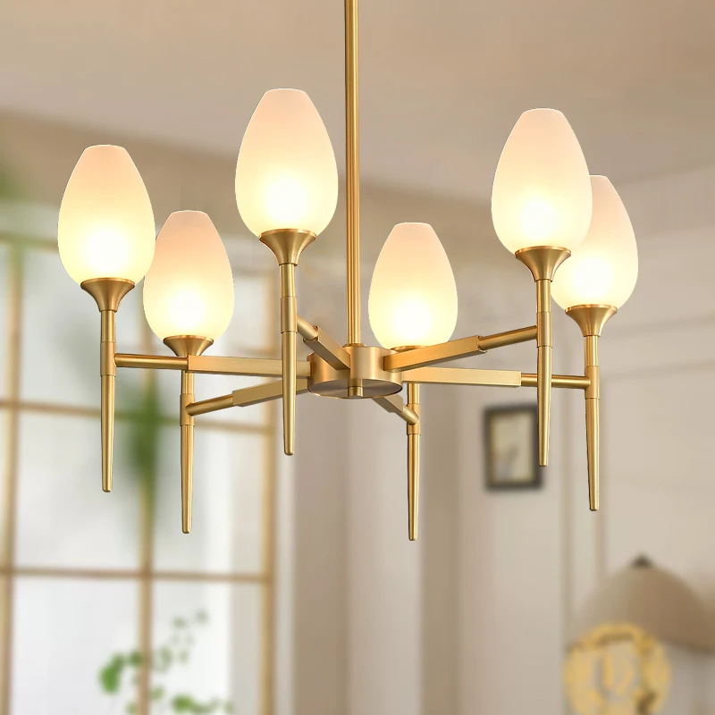 JMZM Modern Brass Gold Chandelier Ceiling Hanging Light For Living Room Bedroom Nordic Ceiling LED Chandelier Pendant Lighting