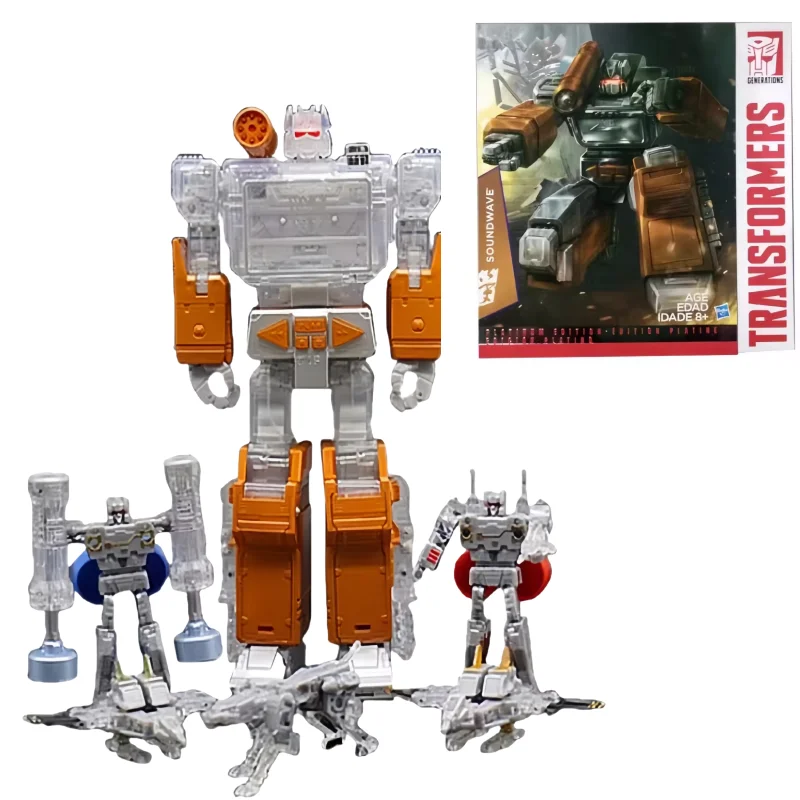 TransDevices Studio Series Robot Toy, Hasbro Platinum Master, Transparent MP13 Soundwave Limited avec 5 bandes, Hobby Gift, En stock