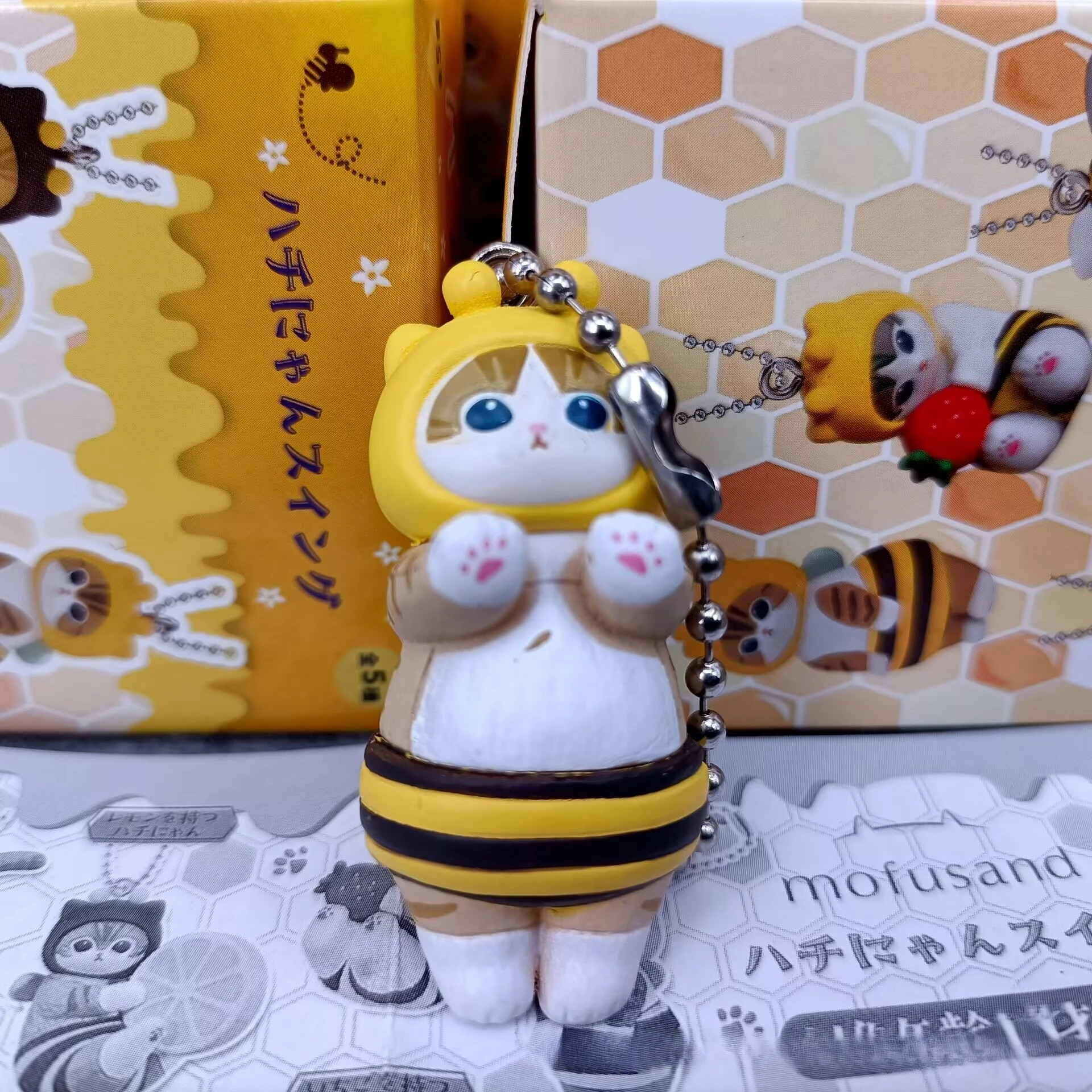 Vormige Mofusand Bee Blind Box Twisted Egg Bee Cat Anime Figuur Ornament Schattige pop Handgemaakt Model Decoratie Speelgoed Verjaardagscadeau