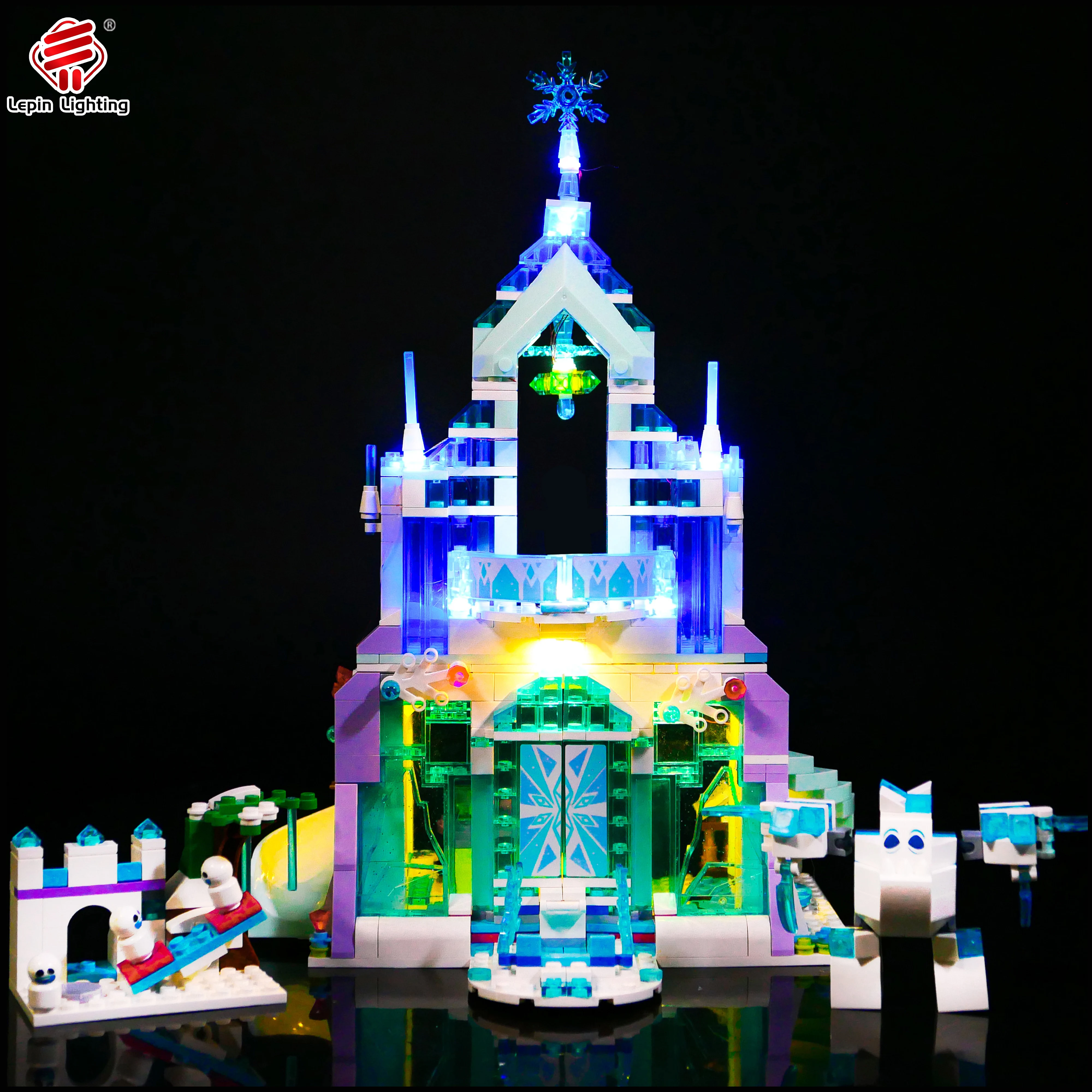 DIY Building Block LED Light Kit for 41148 Frozen Theme Princess Castle Model, Lighting Accessories for Collection & Decoration