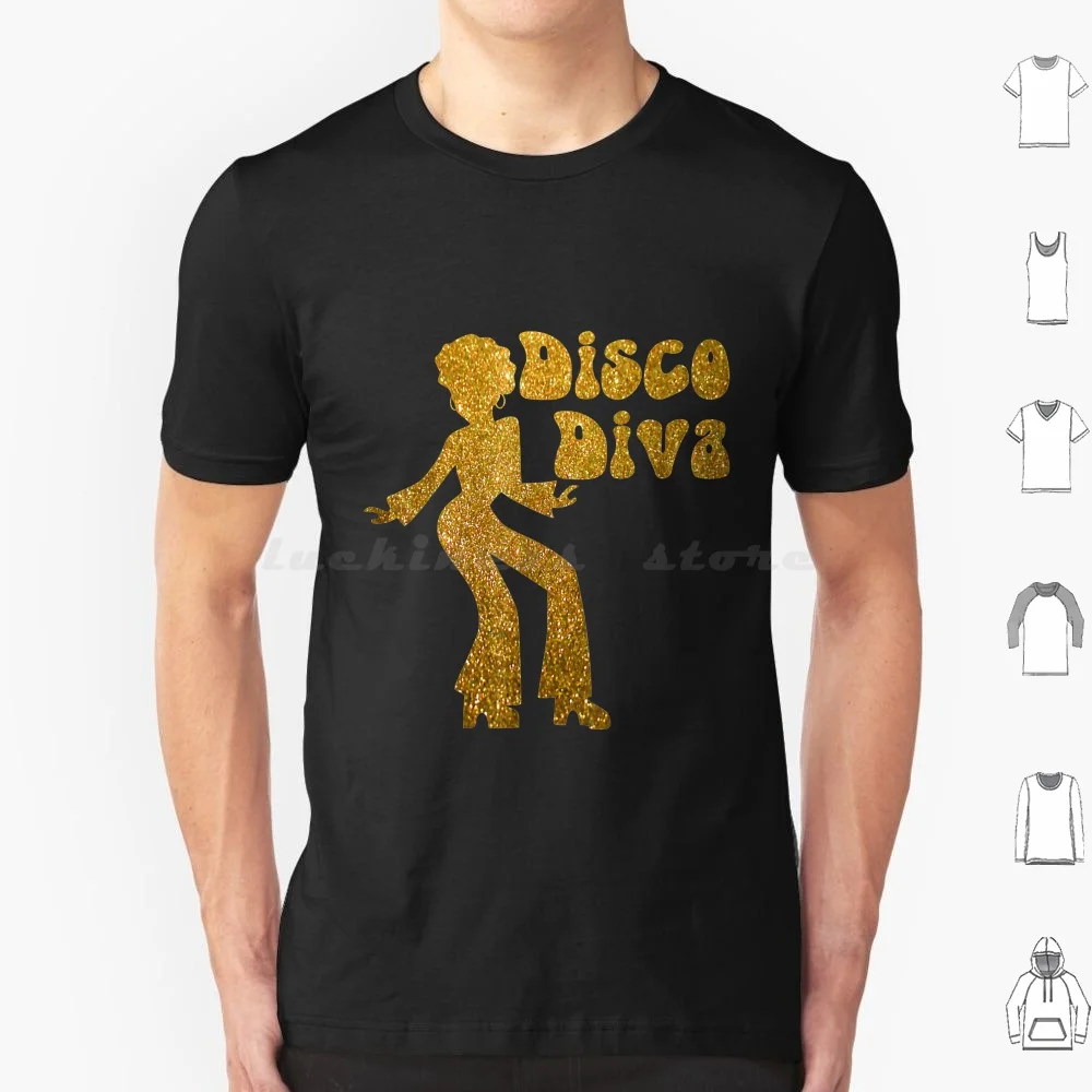 Homens e Mulheres Retro Disco Ball T-Shirt, Diva Retro, Algodão, Pop Dance, Música, DIY Print, Anos 70, Anos 70