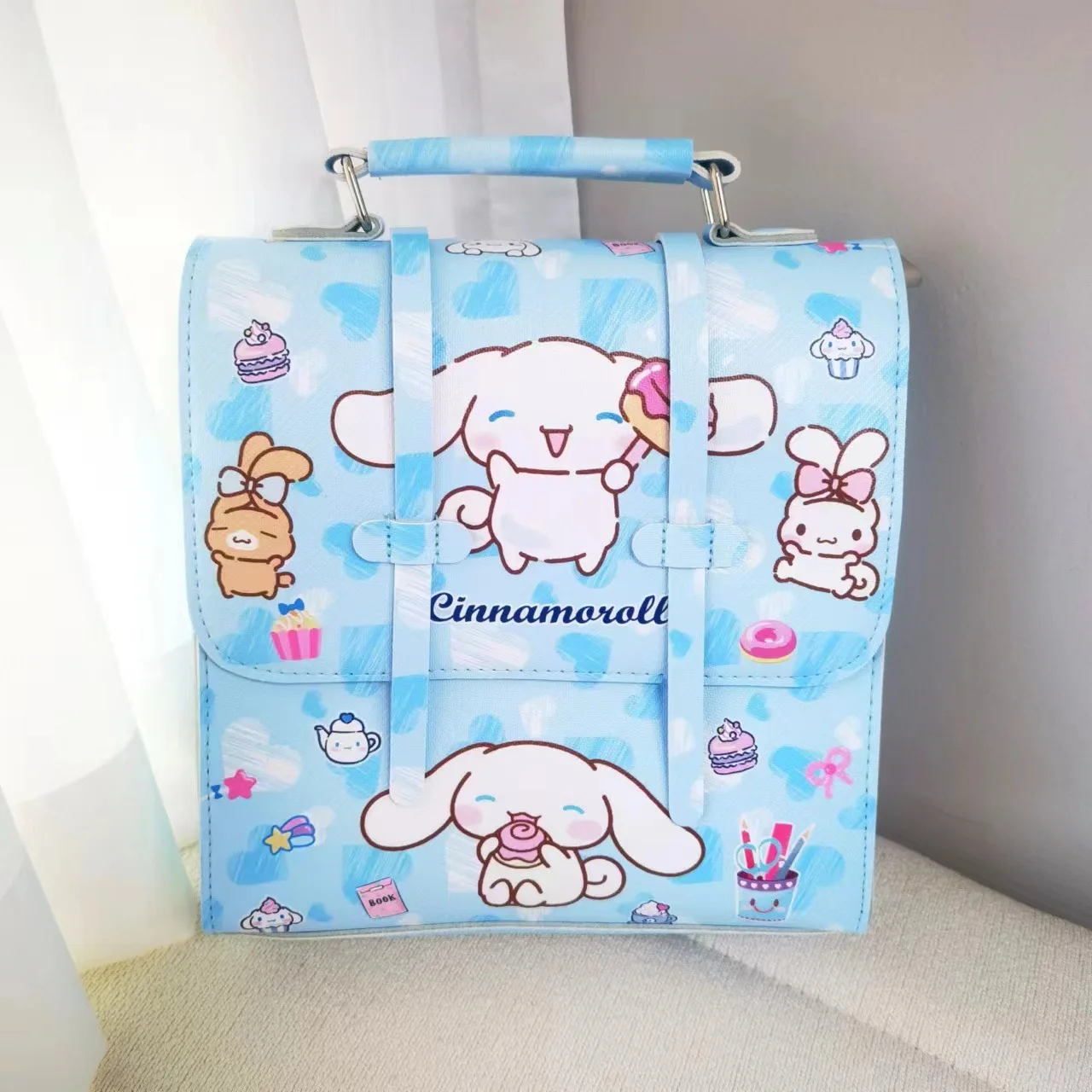 

Новинка Sanrio Kawaii Hello Kitty Kuromi детская повседневная Многофункциональная портативная сумка через плечо рюкзак двойного назначения в подарок