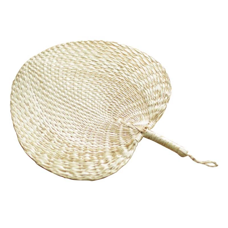 

New 4X Cool Baby Mosquito Repellent Fan Summer Manual Straw Hand Fans Palm Leaf