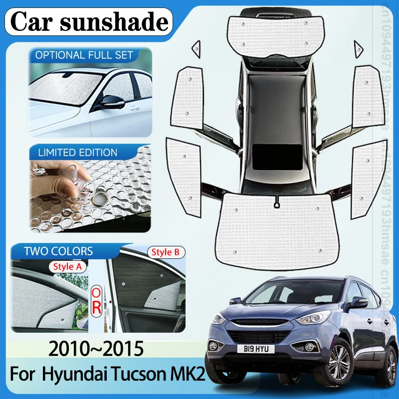 

For Hyundai Tucson IX35 2010-2015 MK2 LM Accessories Car Visor Sunscreen Windows Sunshade Sun Blind Cover Interior Windshield