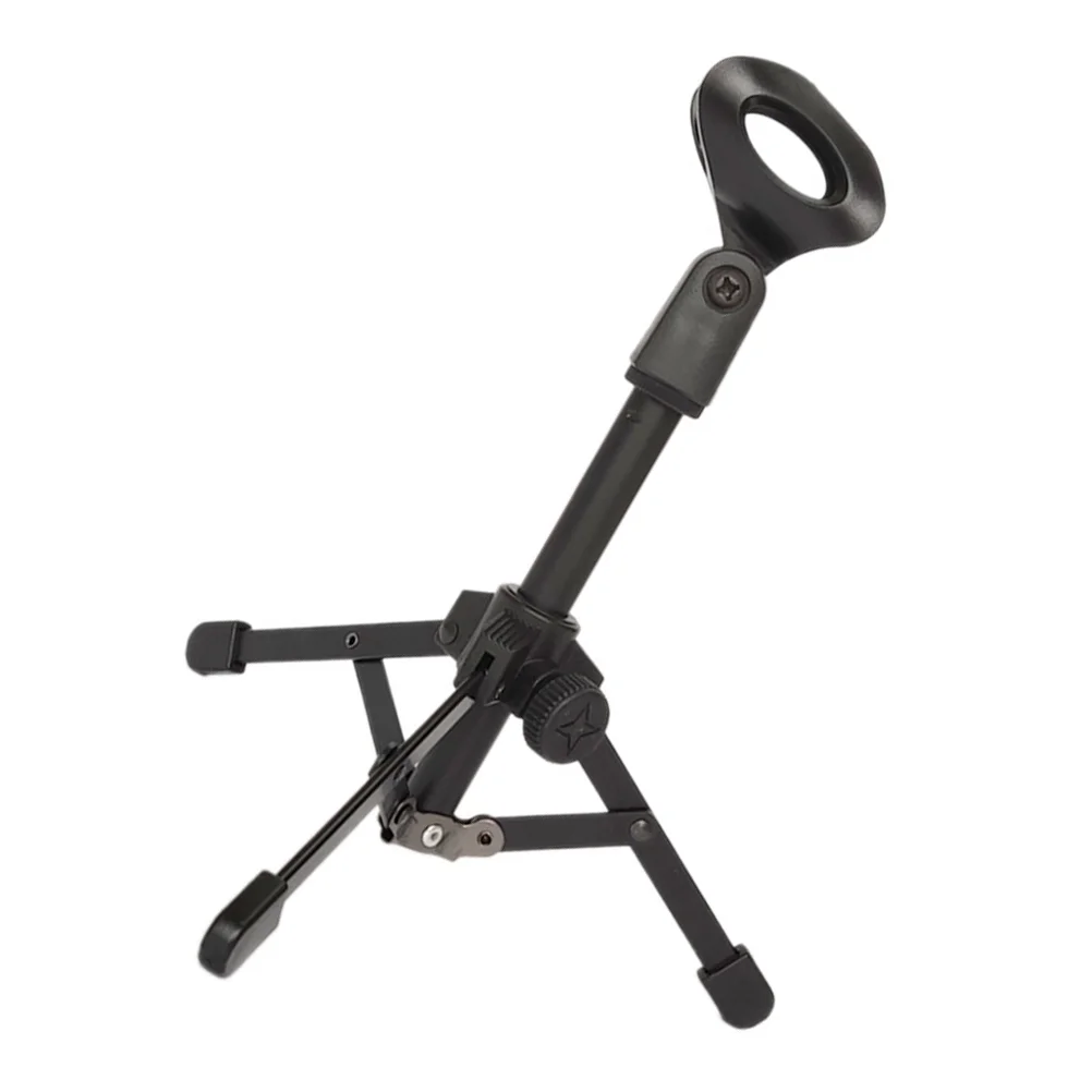 

Plug Microphone Stand Wireless Wired Desktop Tripod Foldable Black Universal Mount