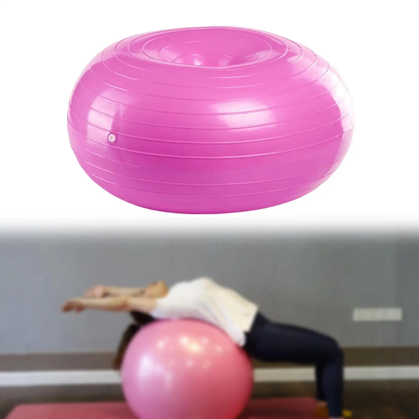 Yoga Ball Pilates Donut Balance Fitness Ball for Workout Home Gymnastic Blue B