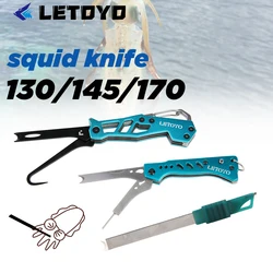 LETOYO IKASHIME 130 Squid Knife Squid Hook Correction Stainless Steel squid fishing tools webfoot octopus cuttlefish