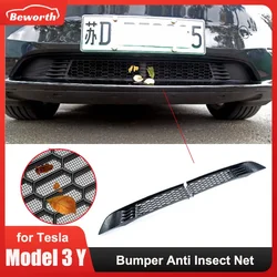 MY Front Bumper Lower Racing Grilles for Tesla Model Y 2023 2022 Anti-insect Net Mid-net Air Inlet Mesh Protection Car Modified