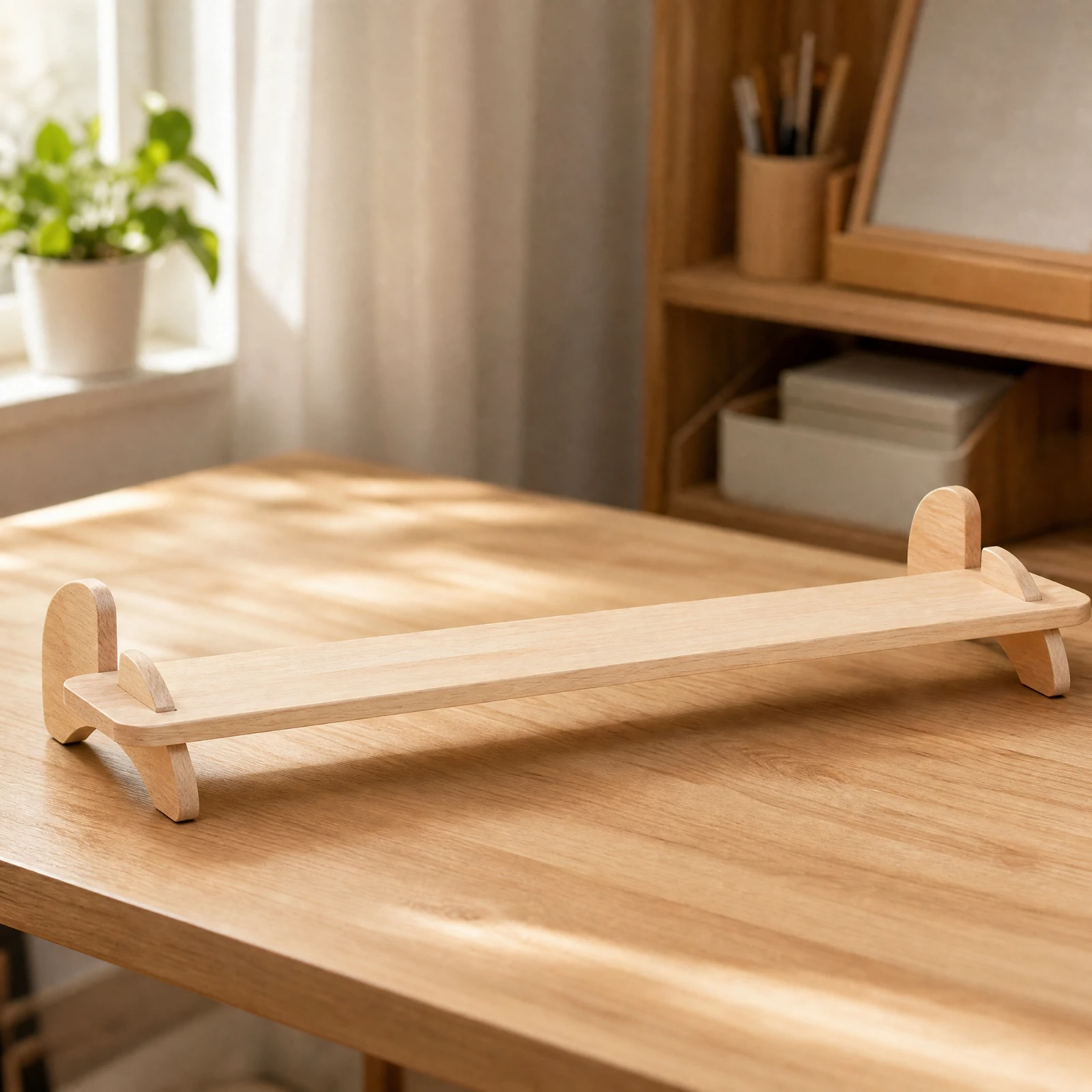 Wooden Painting Board Base with Retaining Blocks Slim Painting Easel Tabletop Tabletop Art Easel Long-Lasting Drafting Surface