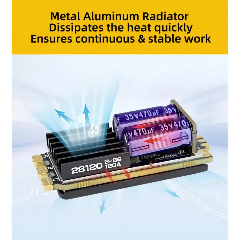 

Sequre 28120 Brushless Esc 2-8s Power Supply 120a Blheli_32 | Am32 Firmware Support 128khz Pwm Frequency For Fpv Racing Drone