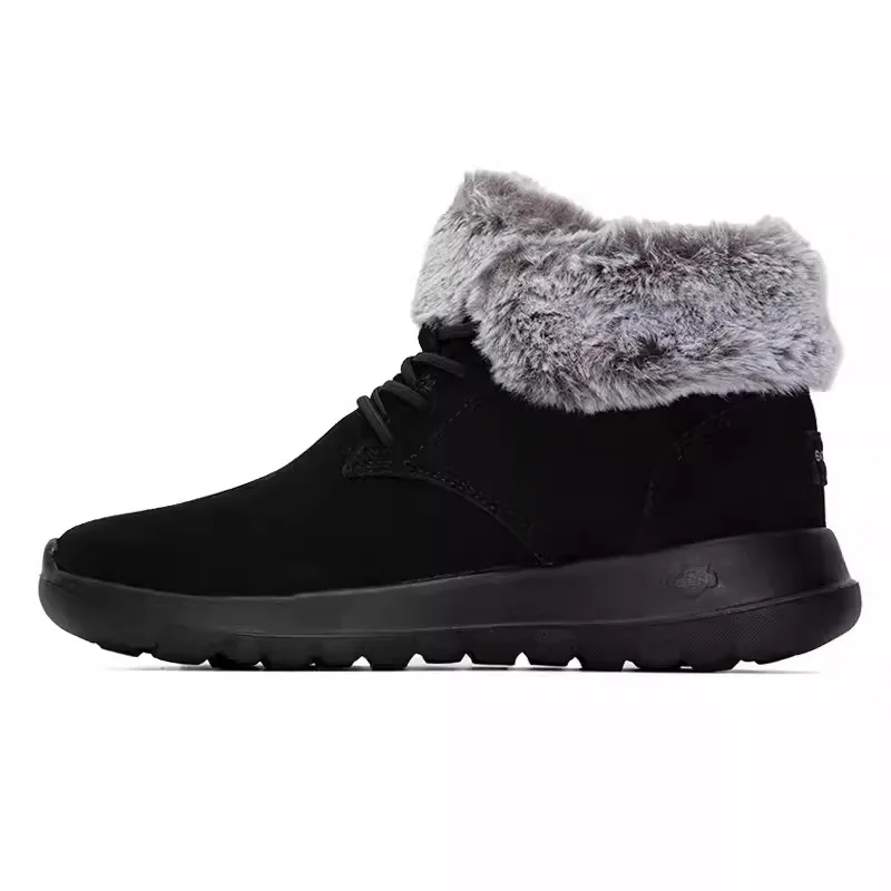 Skechers women's shoes winter sports shoes fleece-lined warm cotton shoes short boots snow boots high-top casual shoes