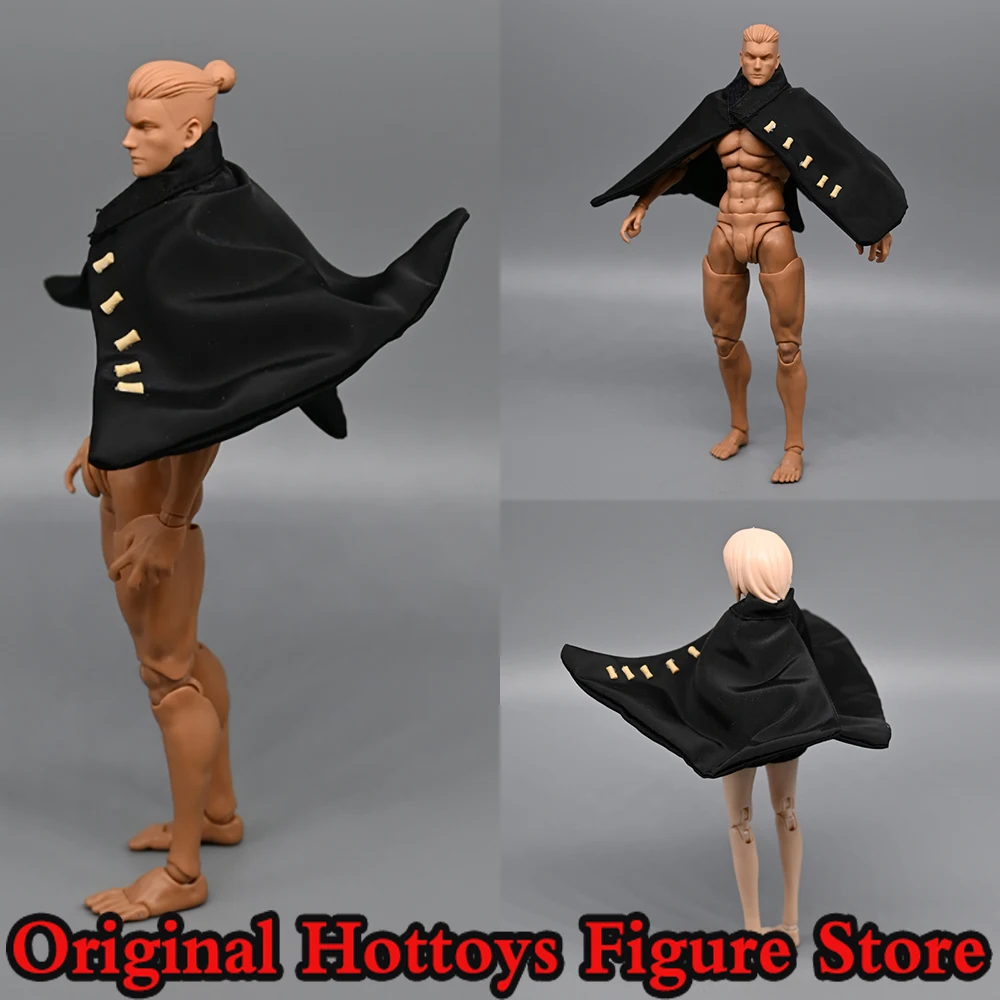 Auf Lager 1/12 Skala Soldat Kleidung Zubehör Trend Schwarz Schal Umhang im antiken Stil Fit 6-Zoll Action Figur Modell Puppe