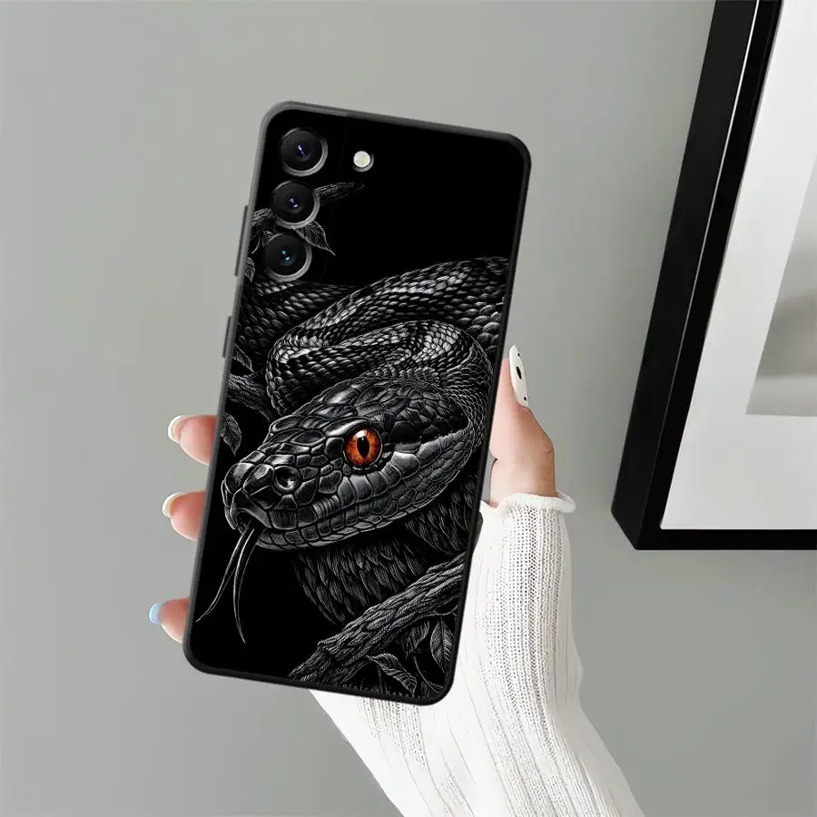 Phone Cover Case for Samsung Galaxy A57 A25 A16 A73 A51 A05 A55 A53 A17 A52 A36 A37 A15 A23 A06 A50 A41 A70 A12 A13 Simple Snake