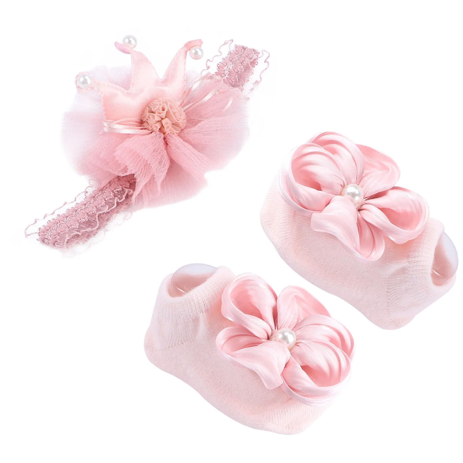 1 مجموعة الطفل الجوارب هيرباند الوليد الدانتيل مجموعة تنفس مطاطا لينة أقدام دفئا ل الرضع عيد ميلاد مهرجان الطفل الجوارب