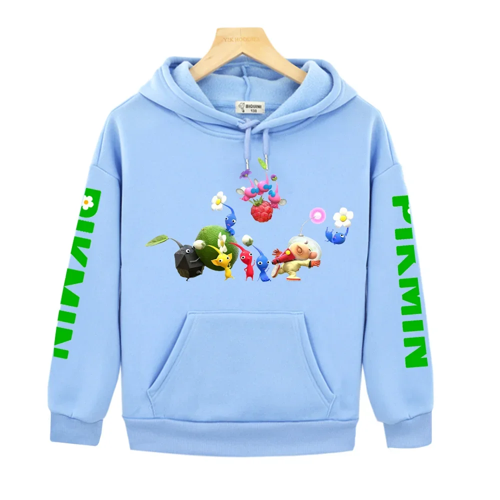 Pikmin Moving Fruits Lemons Толстовка с принтом аниме Модные креативные детские толстовки для мальчиков и девочек Свободный пуловер Детская повседневная толстовка