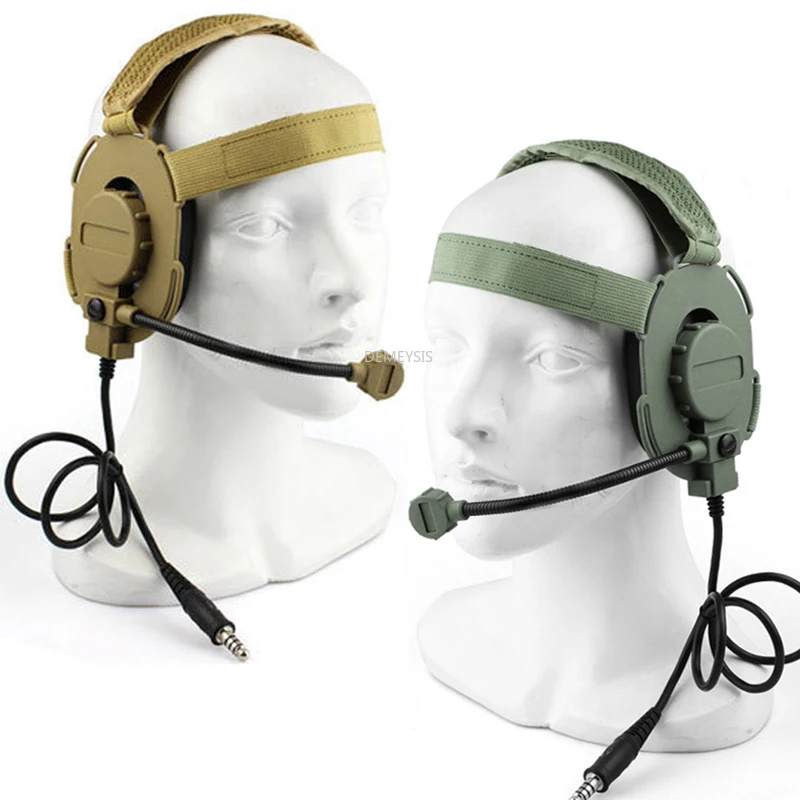 

Shooting Tactical Headset Microphone Used with PTT Outdoor Hunting Airsoft Combat Communication Headphone CS Game Headsets