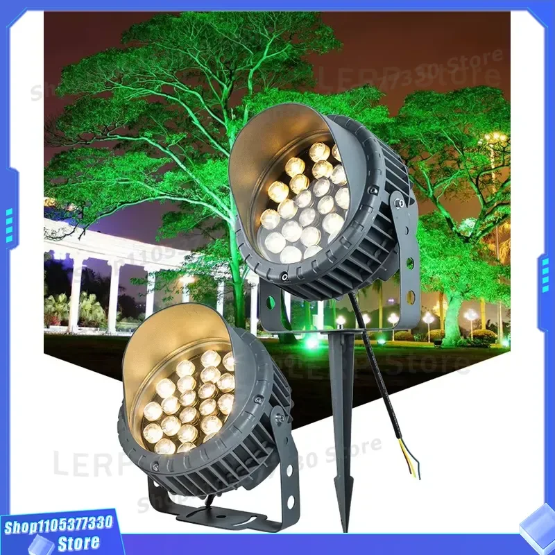IP65 Waterproof Die Cast Aluminum LED Flood Light Outdoor Garden Landscape Lighting Fixture Non Solar Floor Plug In High