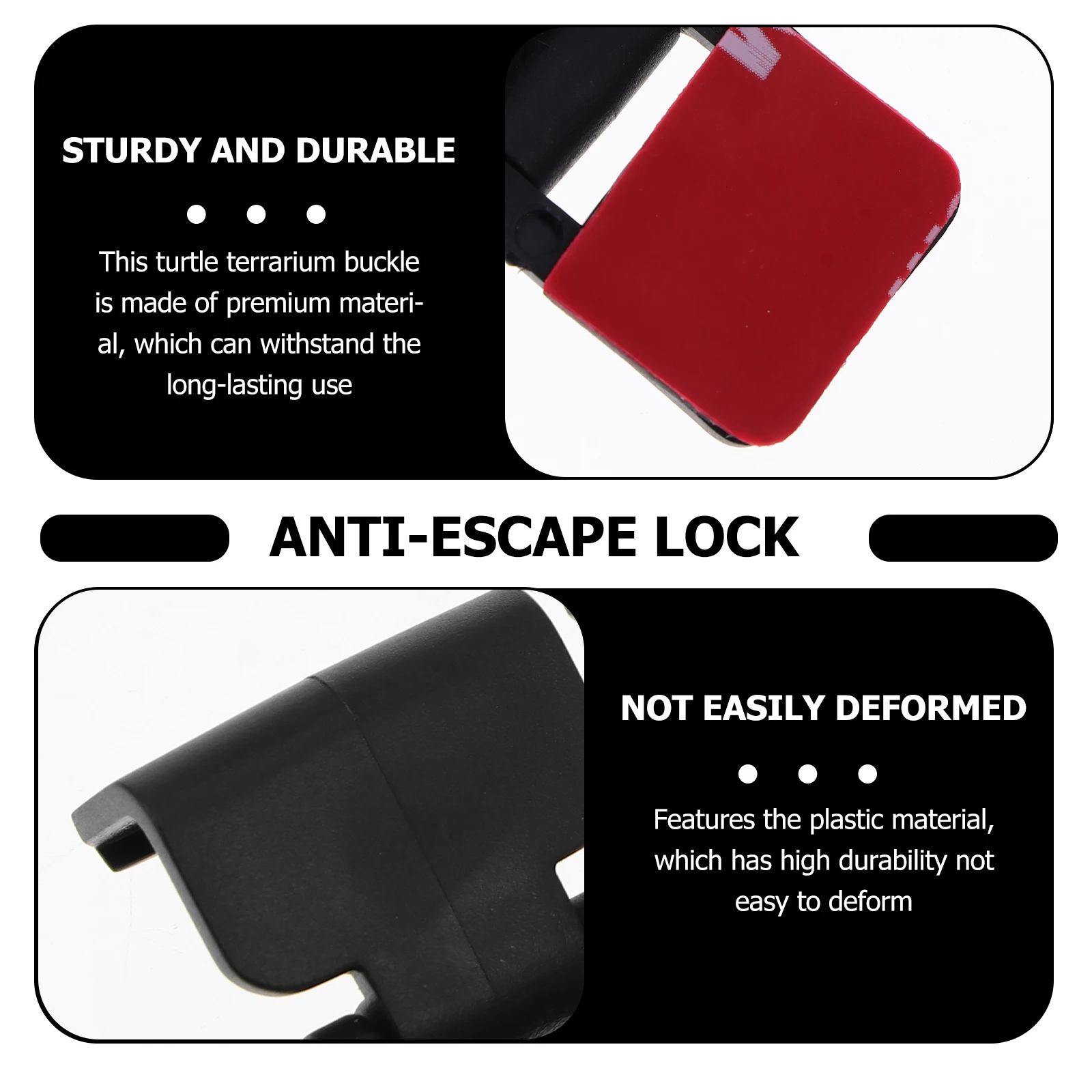 

4pcs Anti escape Lock Clips Turtle Terrarium Glass Tank Latch Reptile Feeding Buckle Pet Breeding Box Accessories Durability