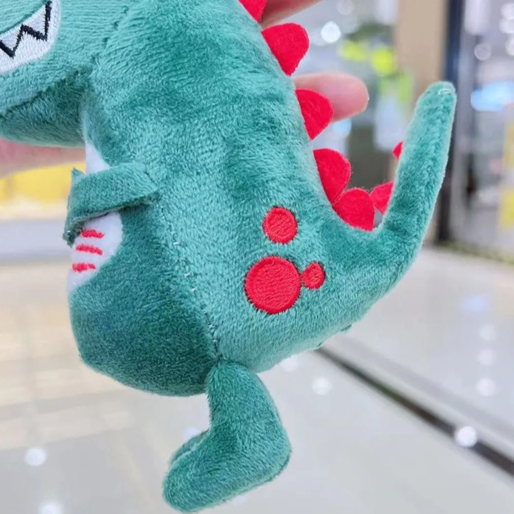 Mini llavero de peluche de dragón Kawaii, bonito dinosaurio verde, mochila, colgante de bolsa de Animal relleno suave para niños y niñas