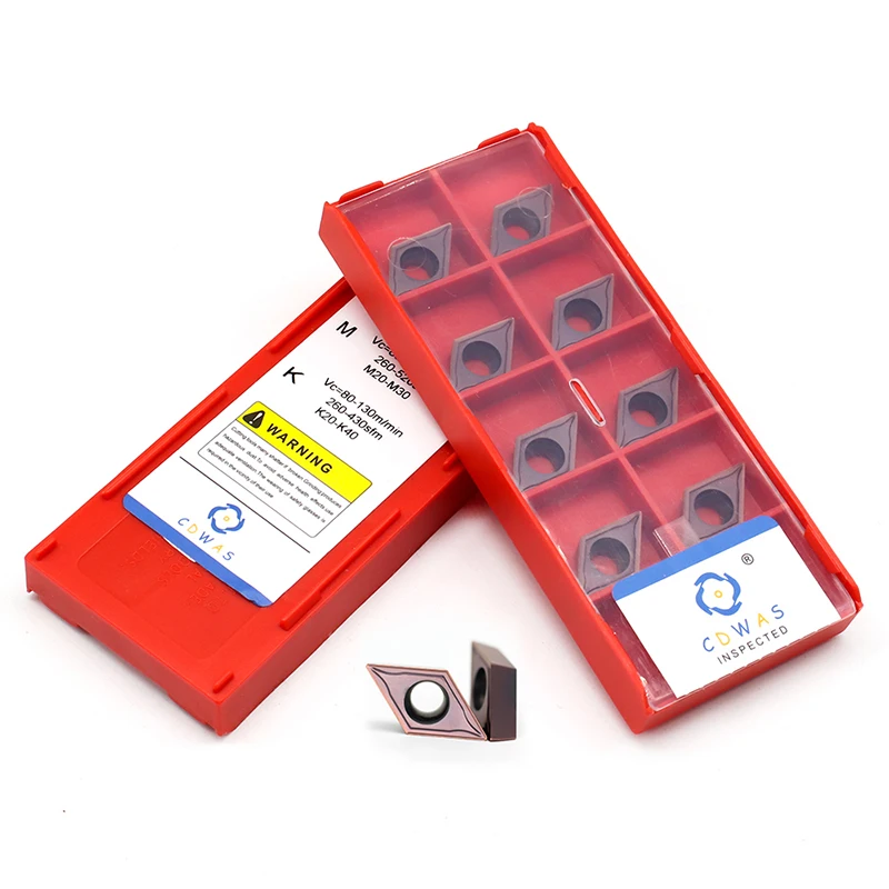 DCMT 11T304 التنغستن شفرات من الكربيدات آلة خرط تعمل بالتحكم الرقمي بواسطة الحاسوب لالفولاذ المقاوم للصدأ DCMT11T304 MP MP1125 كربيد إدراج أداة تحول الداخلية