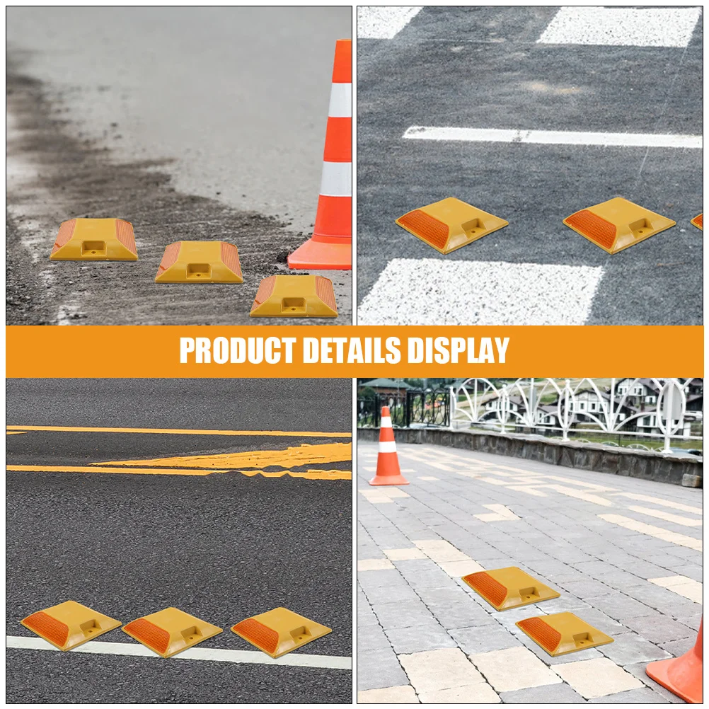 5 قطعة ترصيع الطريق علامات درب عاكسة الثقيلة البلاستيك أثار الرؤية الليلية الطريق السريع السلامة عاكسات الرصيف درب