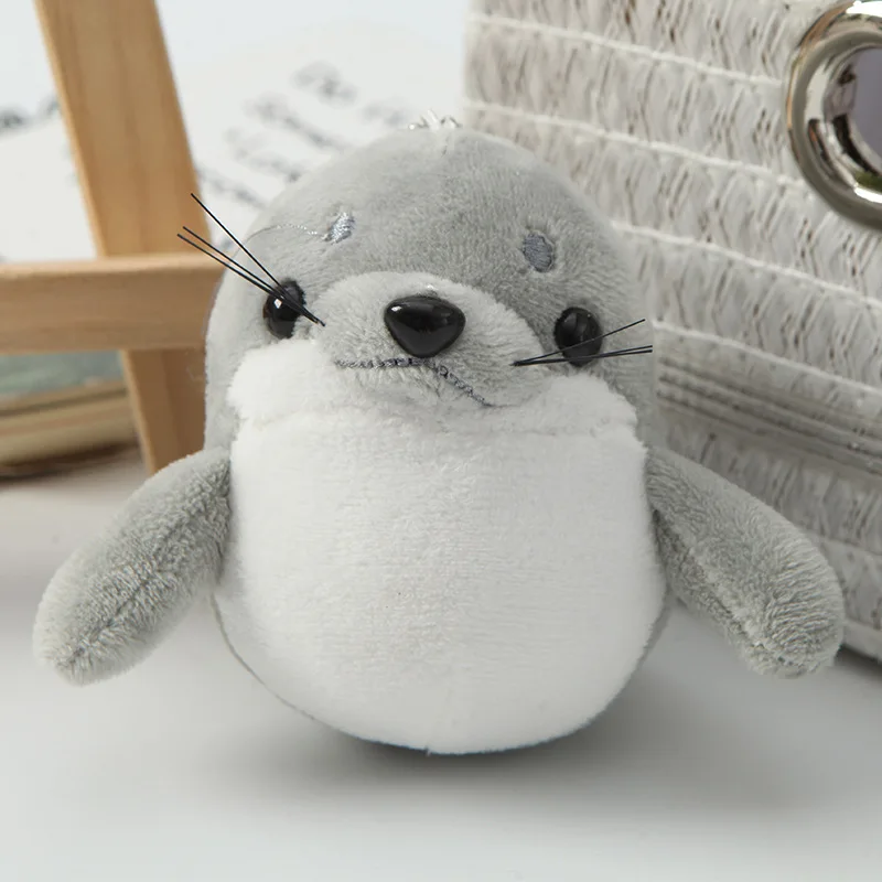 

10 см плюшевая игрушка, креативная милая маленькая кукла-тюленька, плюшевая игрушка, качественная животное-тюлень, мягкая игрушка, сумка, подвеска для ключей, мини-кукла, подарки для детей