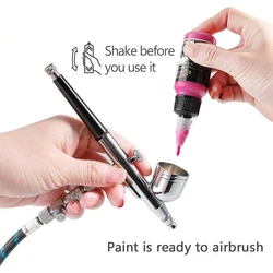 12 Colors Set Acrylic Paint Set Multi-purpose Water-based DIY Airbrush Painting Model Clothing Coloring Wall-painted Pigment