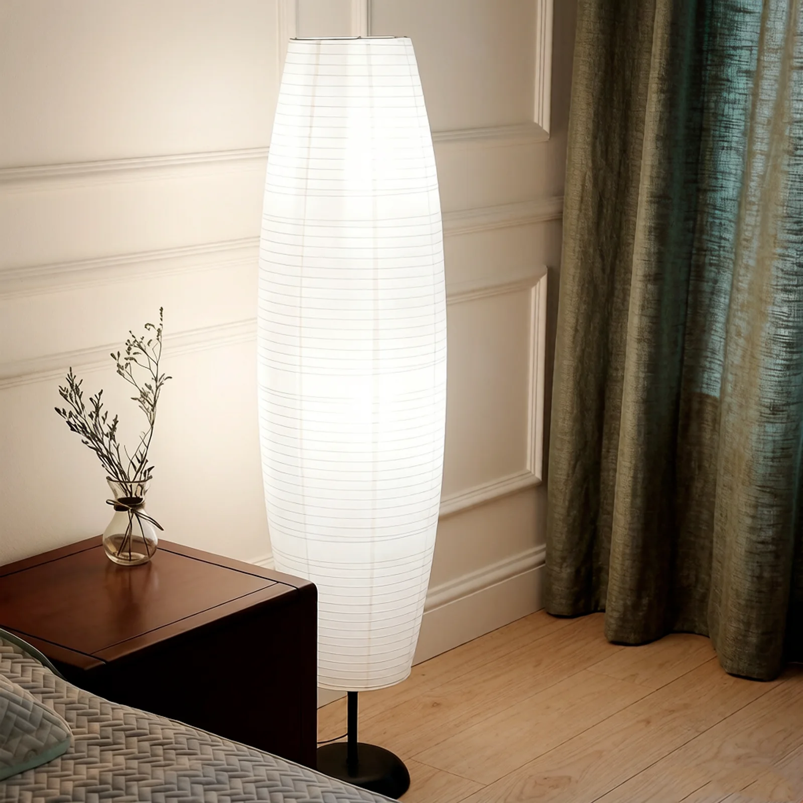 

Бумажный абажур для напольной лампы, большой белый абажур, современный бумажный фонарь-лампа для спальни, кабинета, кафе – уникальный декор для дома