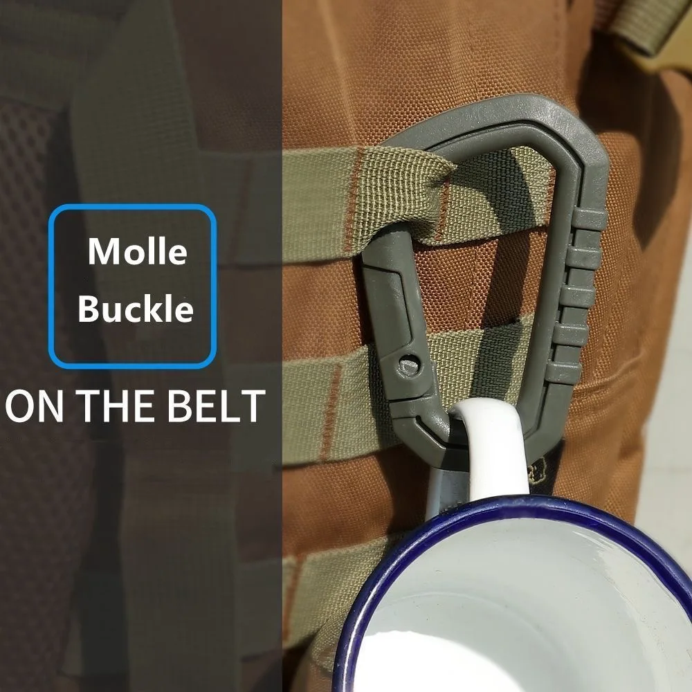 Outdoor Mountaineering Snap-on Tactical Plastic D-lock For Attaching Keys To The Backpack Exterior
