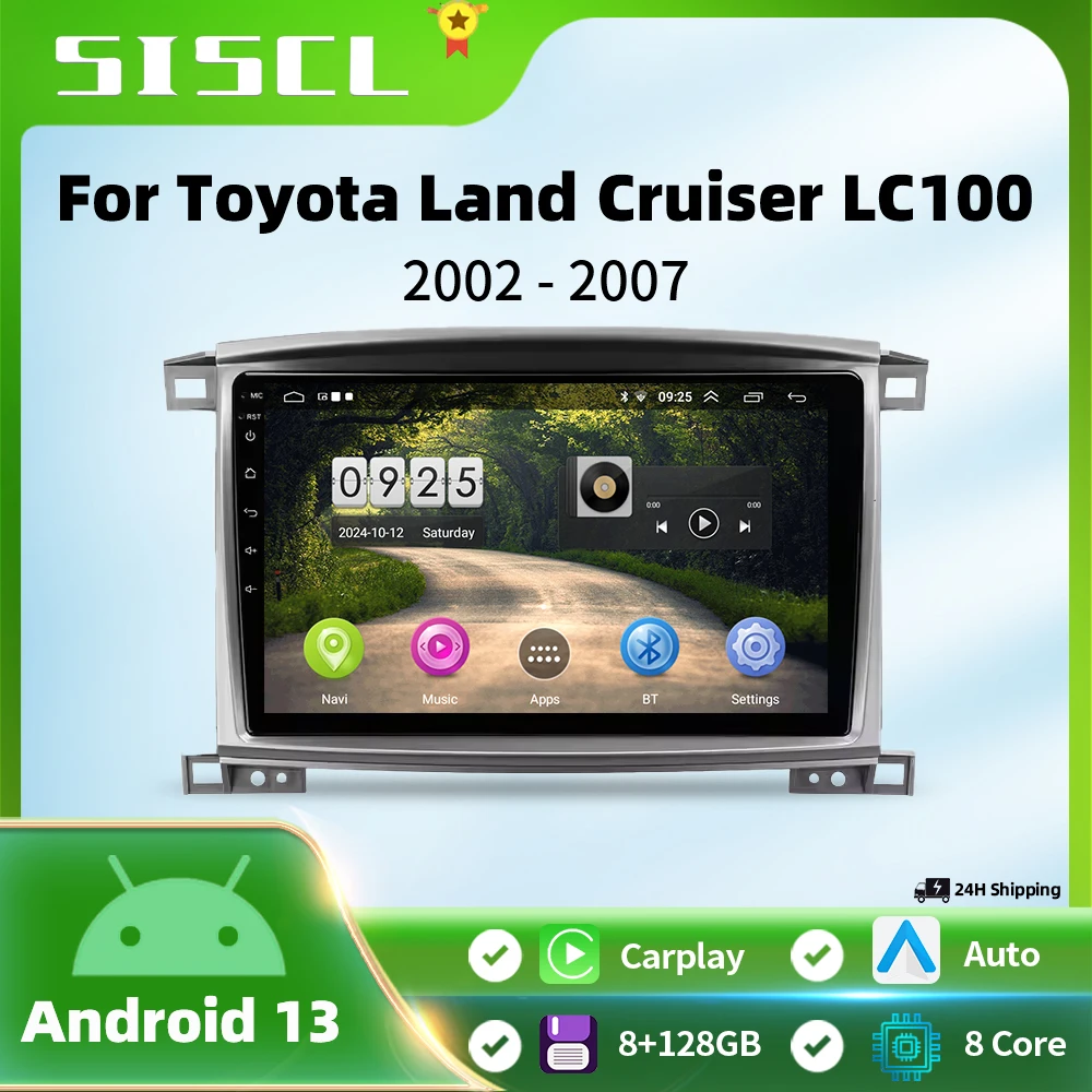 Android Car Radio For Toyota Land Cruiser LC100 2002 - 2007 Lexus LX470 J100 2 II 2002-2007 Carplay 4G GPS DVD 2Din Stereo