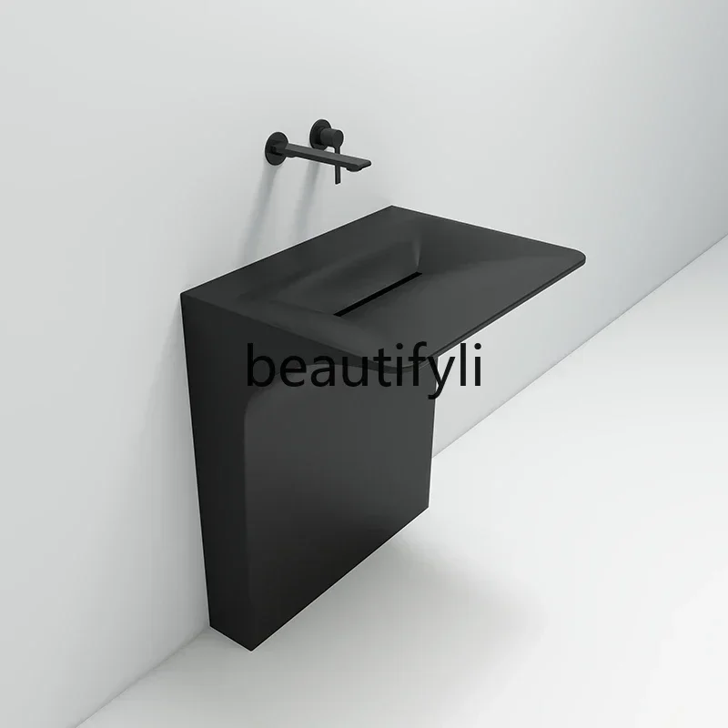 Creative column basin acrylic integrated molding 7-character special-shaped floor-to-ceiling family villa LHY26