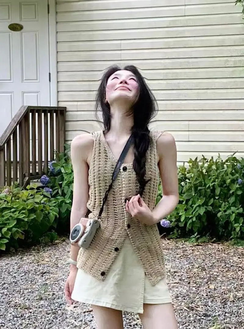 سترات الصدريات رقيقة المرأة سترة الرسن أعلى امرأة الخريف تويد مربوط صدرية مكان العمل مزاجه شركة أنيقة الحديثة مثير #5