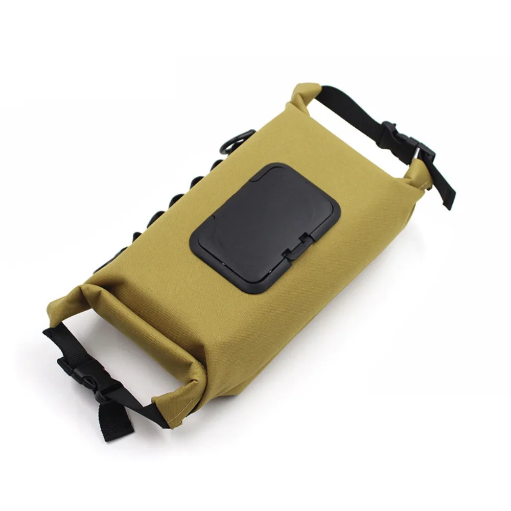Travel Camping Wet Wipes Dispenser Pull-Out Style Large Capacity Canvas Portable Camping Wet Wipes Bag for Office Vehicles Home