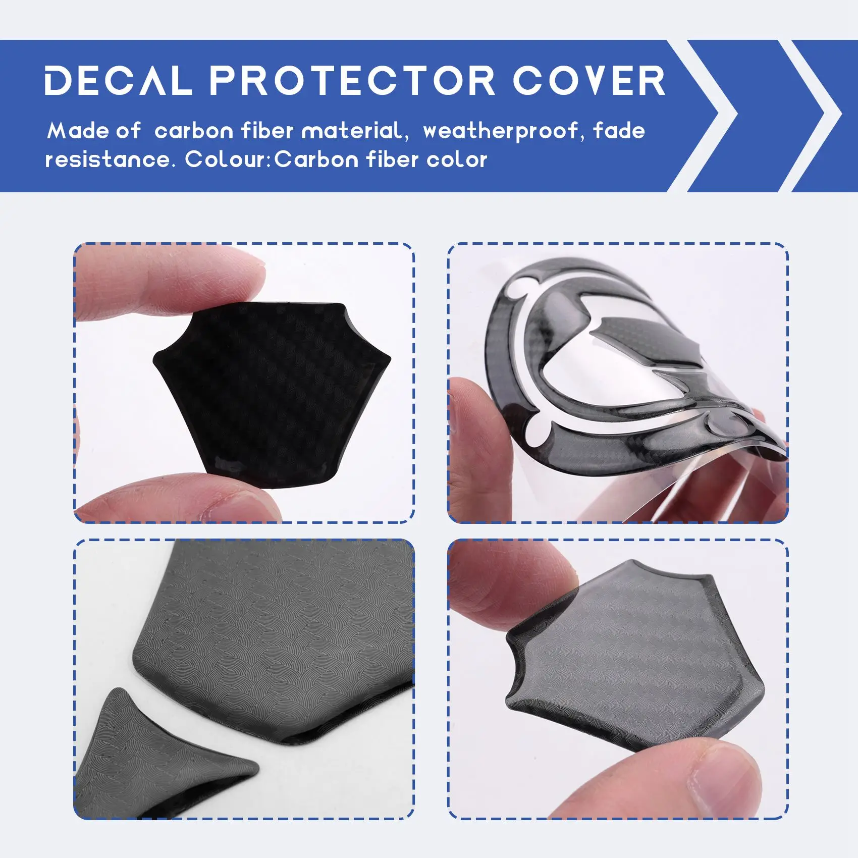 Carbon Fiber Fuel Gas Oil Cap Tank Pad Tankpad Protector Sticker for Ninja ZX6R ZX10R Z1000 Z1000SX Z800 Z750 Z650 ER6NJAS