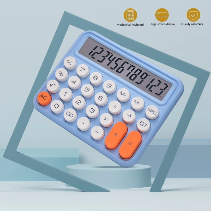 Настольные калькуляторы с большим 12-значным ЖК-дисплеем и большой механической кнопкой