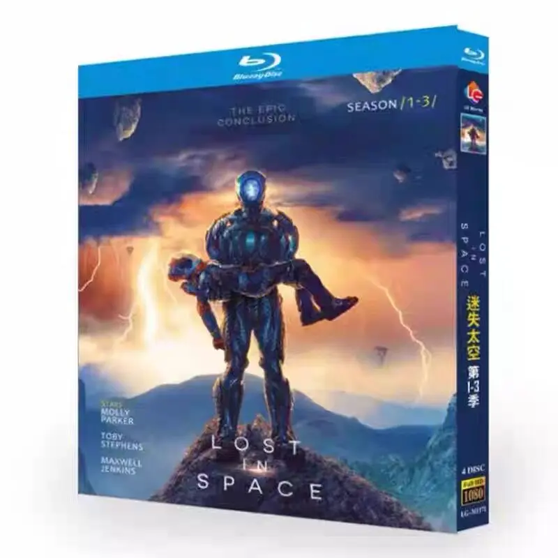 

Lost in Space: Полный сериал (сезоны 1-3) + фильм, Blu-ray, высокое разрешение, американский телесериал, набор BD-дисков в бокс-сете
