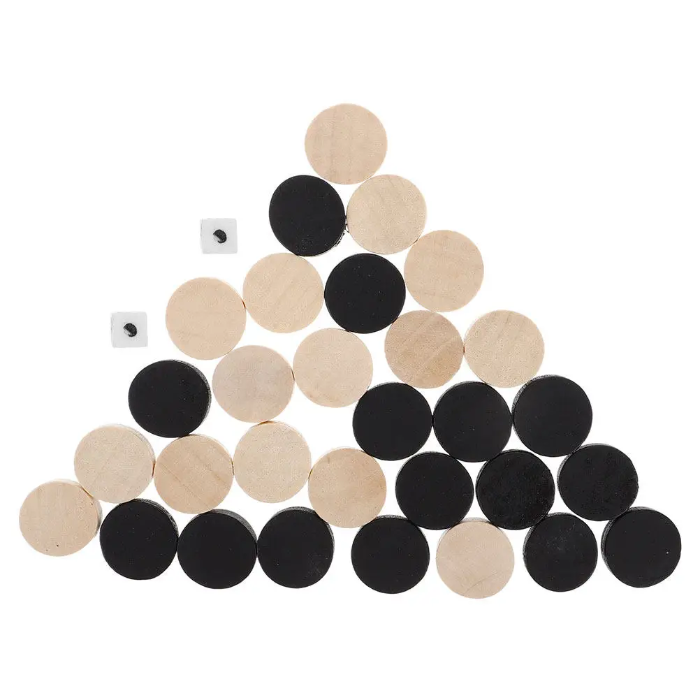 

60pcs Accessories Jumbo Checkers Chess Checkers Backgammon Set Magnetic Board Game Mini Backgammon Durable Pieces Portable Sets