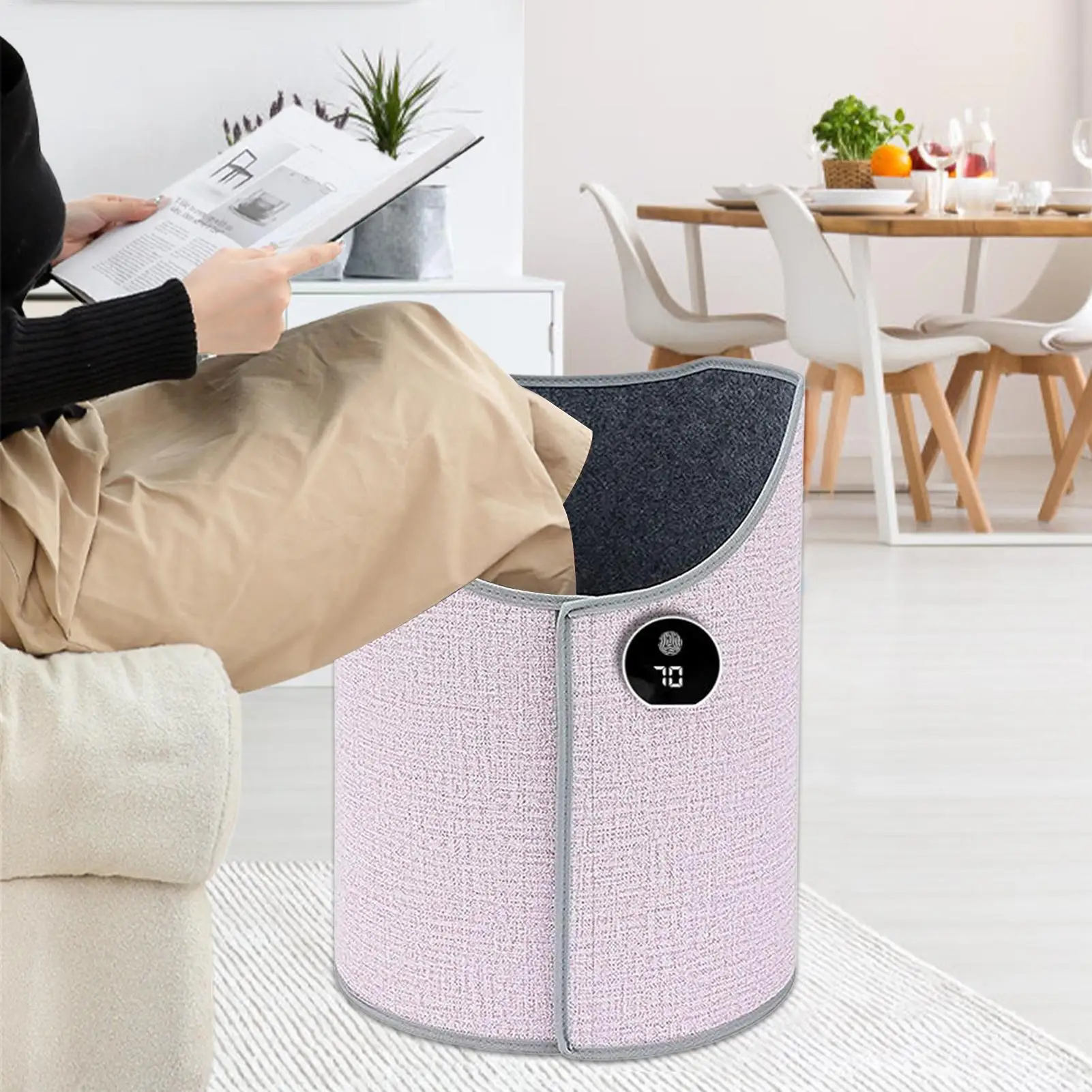 

120x50cm Home Leg Heater Under Desk Lightweight 5-Level Adjustable Wrap Portable Leg Warmer Under Desk for Indoor Office Room